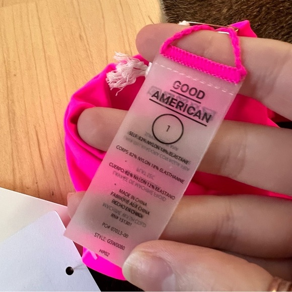 GOOD‎ AMERICAN NWT Neon Hot Pink Better Band bikini Two Piece Size Small - Picture 5 of 8